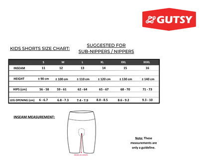 KIDS CYCLING SHORTS (Suggested for Nippers / Sub-Nippers)