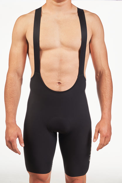 BLACK MEN'S CYCLING BIB SHORTS