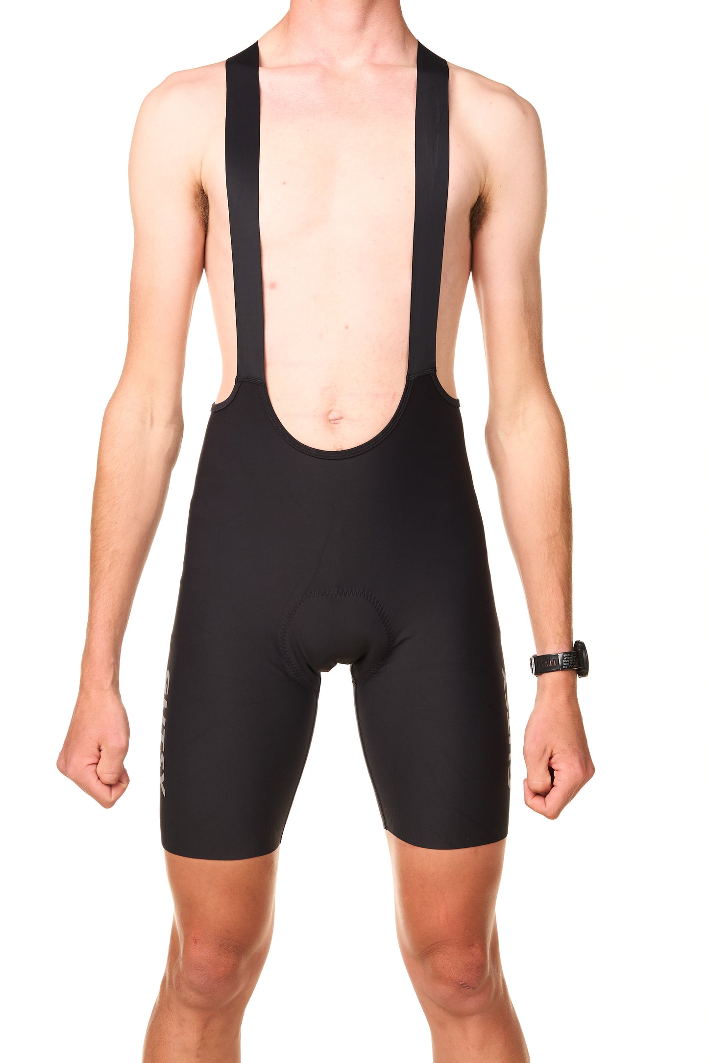 MEN'S MID-LENGTH CYCLING BIB SHORTS - BLACK