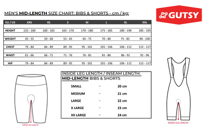 MEN'S MID-LENGTH CYCLING BIB SHORTS - NAVY