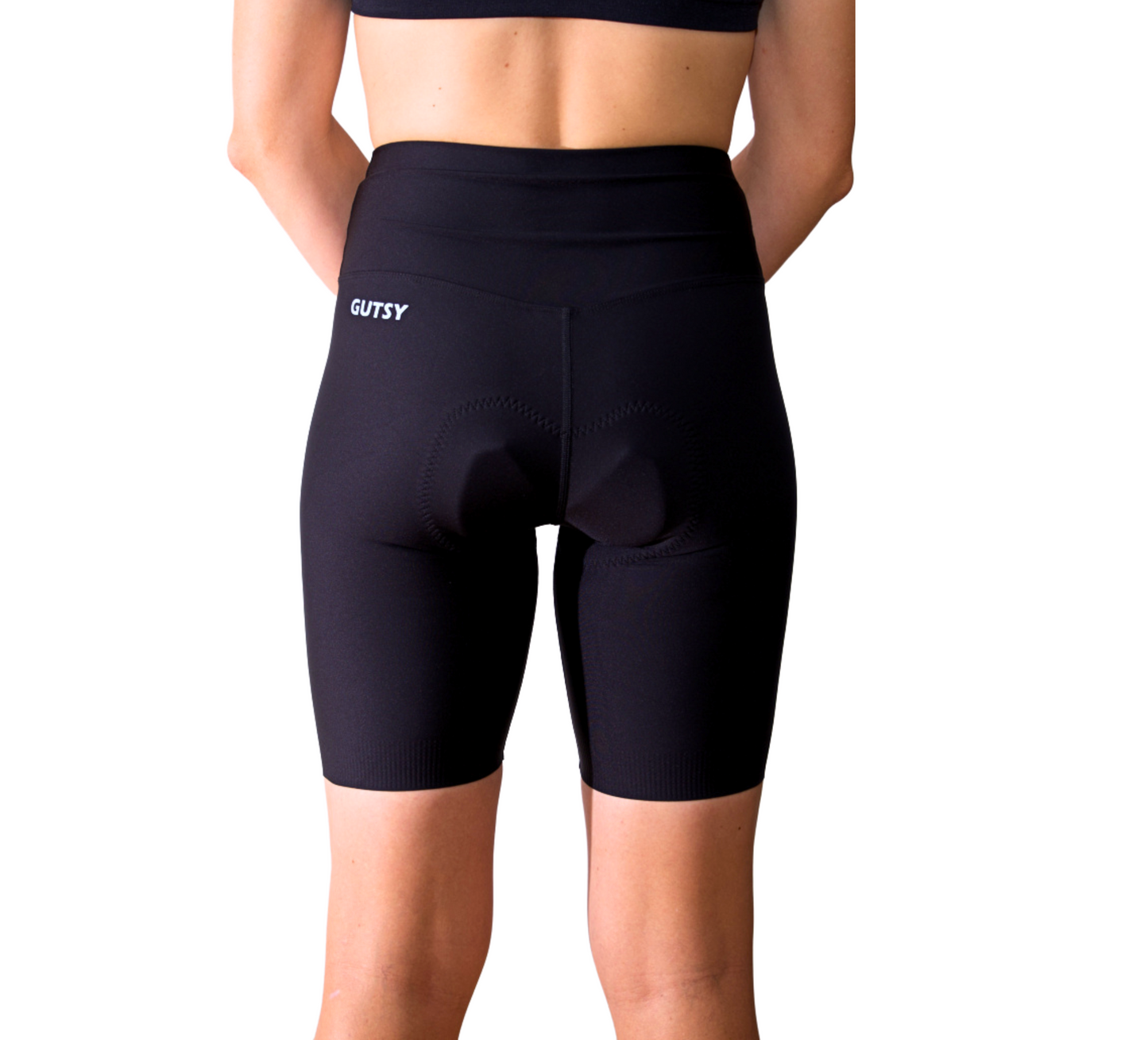 BLACK WOMEN'S CYCLING SHORTS - EXTRA LENGTH